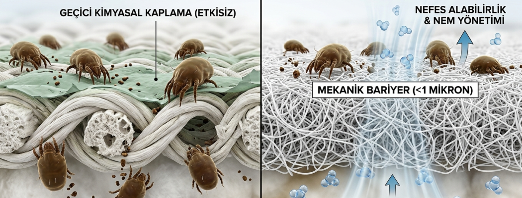 Anti-Alerjik Yatak Kılıfı Teknolojisi: Evolon® ve Mikroskobik Koruma Fiziği