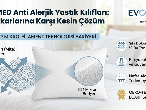EVOMED Anti Alerjik Yastık Kılıfları: Toz Akarlarına Karşı Kesin Çözüm