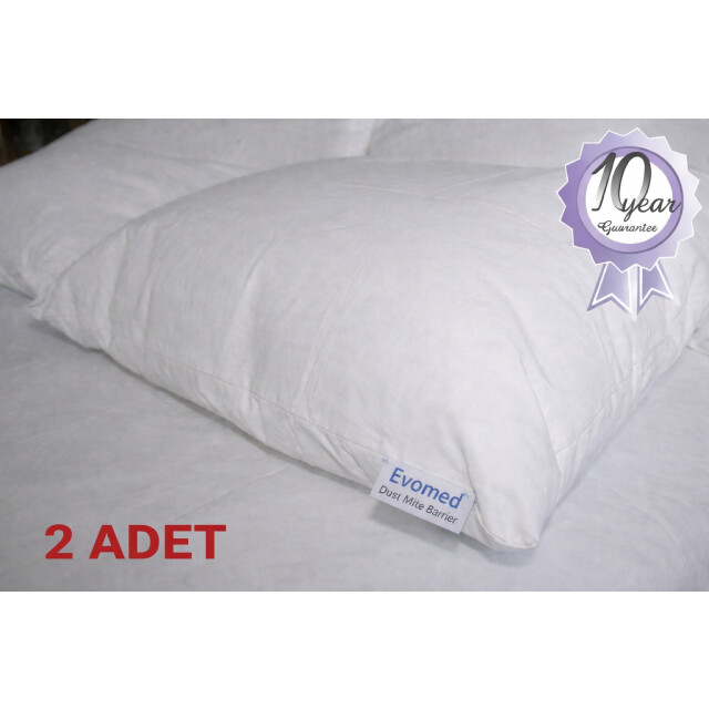 Evomed Antialerjik B&uuml;y&uuml;k Yastık Kılıfı 2 Adet 50x70 cm Toz Akarı Ge&ccedil;irmez Anti Mite